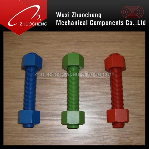 Manufacturers heavy tensile A193 B7 ptfe stud bolts