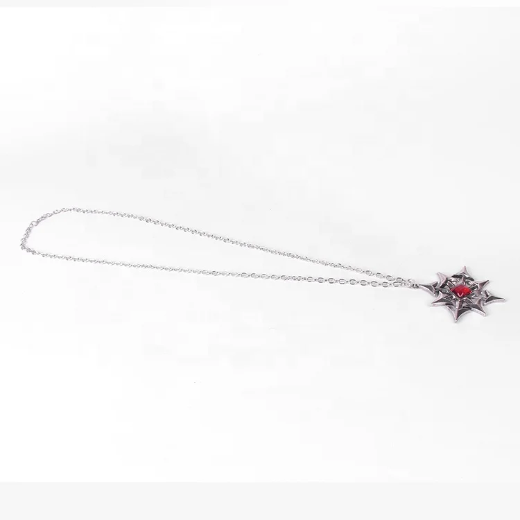 Christmas Ornaments Jewelry Ruby Necklace Star Alloy Design Fashionable Jewelry Pendant Necklace