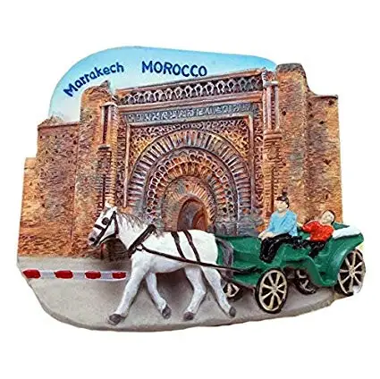 3D Resin Collection Morocco Souvenir Fridge Magnet