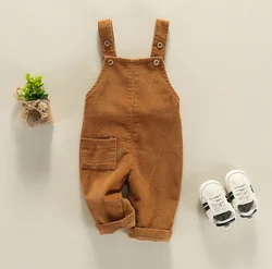 0-5 years High quality 2018 Spring baby kids pants corduroy fashion overalls
