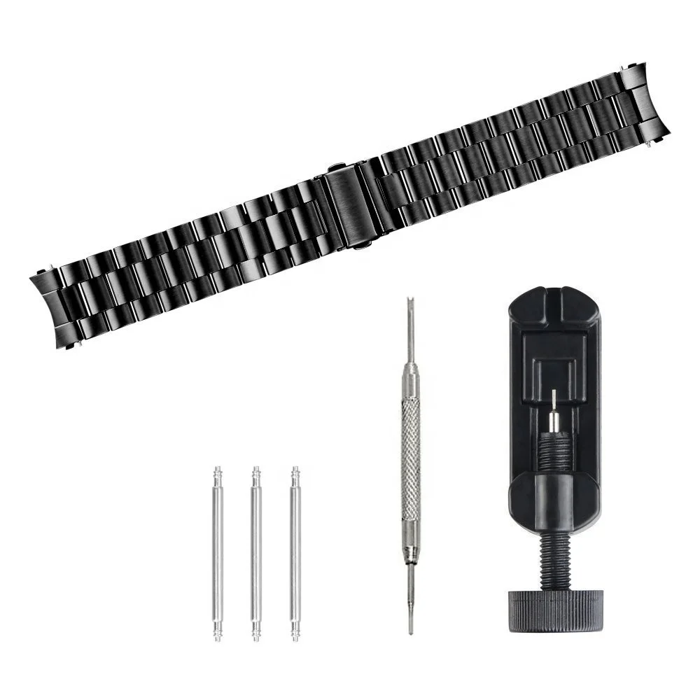 22mm Stainless Steel Band Bracelet Adapter For Gear S3 Band Metal Clip Watch Straps For Samsung Gear S3 Classic Frontier