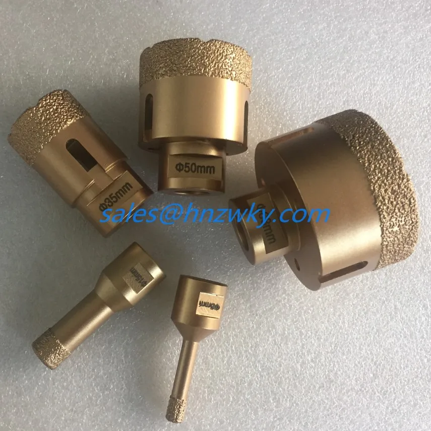 Алмазное корончатое сверло M14 с вакуумным припоем Коронка 6/8/10/14/16/25/32/38/40/45/55/60/65/68/76 мм