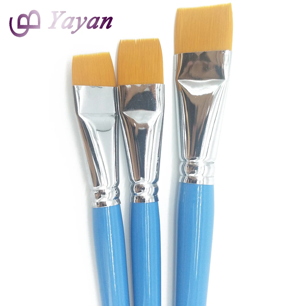1 Inch Flat Painting Brush China Nylon Paint Brushes