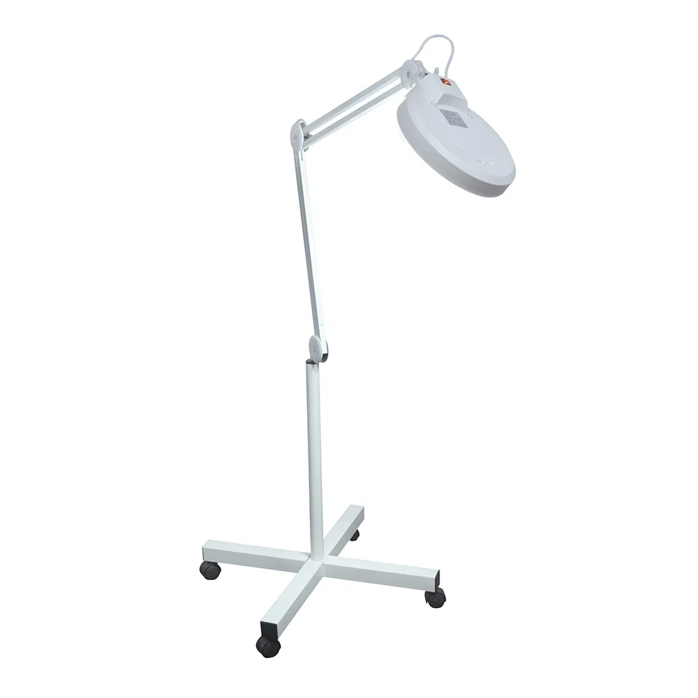
5x Large Aesthetic Folding Beauty Salon Magnify Craft Cosmetic Floor Stand LED Magnifier Facial Glass Magnifying Lamp With Light 