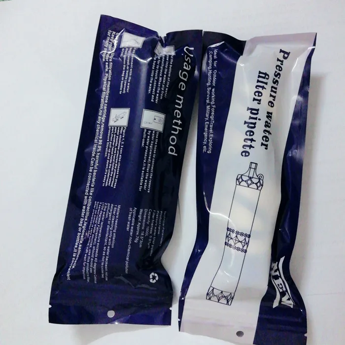 Personal Straw Water Filter Portable Filtration Purifier Camping Hiking Survival