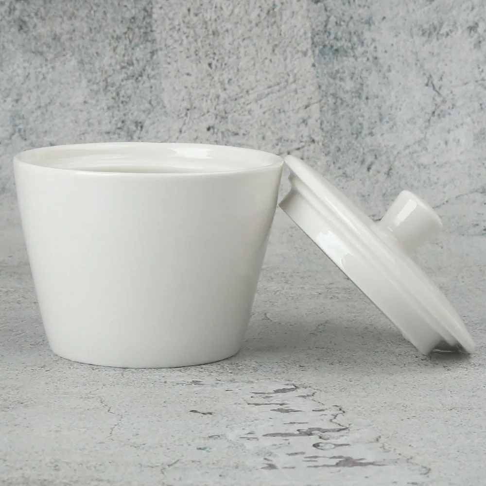 160ml White Fine Porcelain Simple Custom Design Modern Fashion Sugar Pot Sets