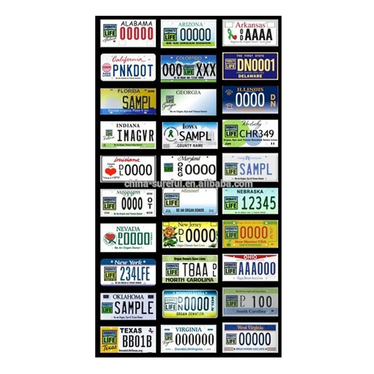 Hot Sale Aluminum Main Material Car Number License Plates