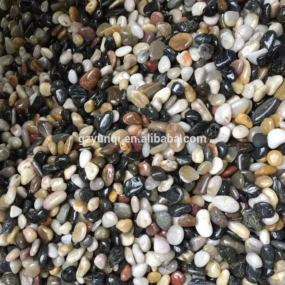 Natural Landscaping polished mixed pebble stone making machine for the gardening