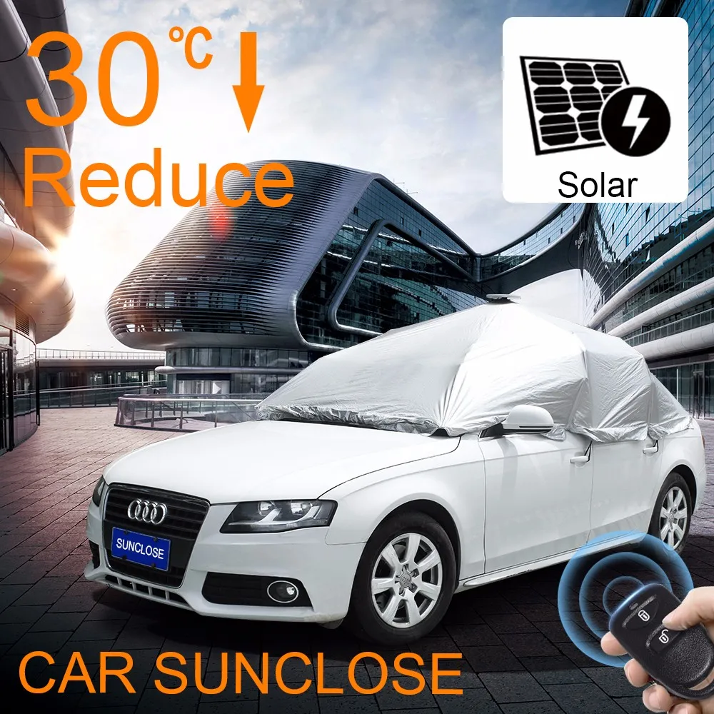 SUNCLOSE Хлопчатобумажная Ткань УФ-защитой Автоматического Дистанционного Управления Складной Автомобиль Крышка