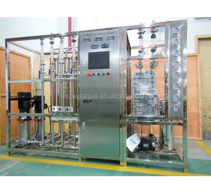 
1000L/H Cosmetic process RO Reverse Osmosis EDI Electrodeionization Deionized Pure water treatment system 