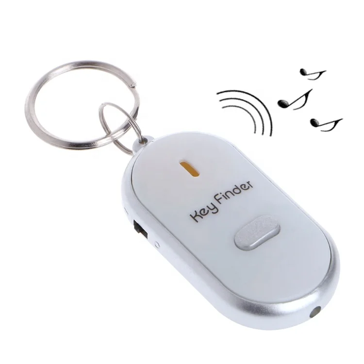 Sound Whistle Control White LED Key Finder Locator Find Lost Keychain Keys Chain