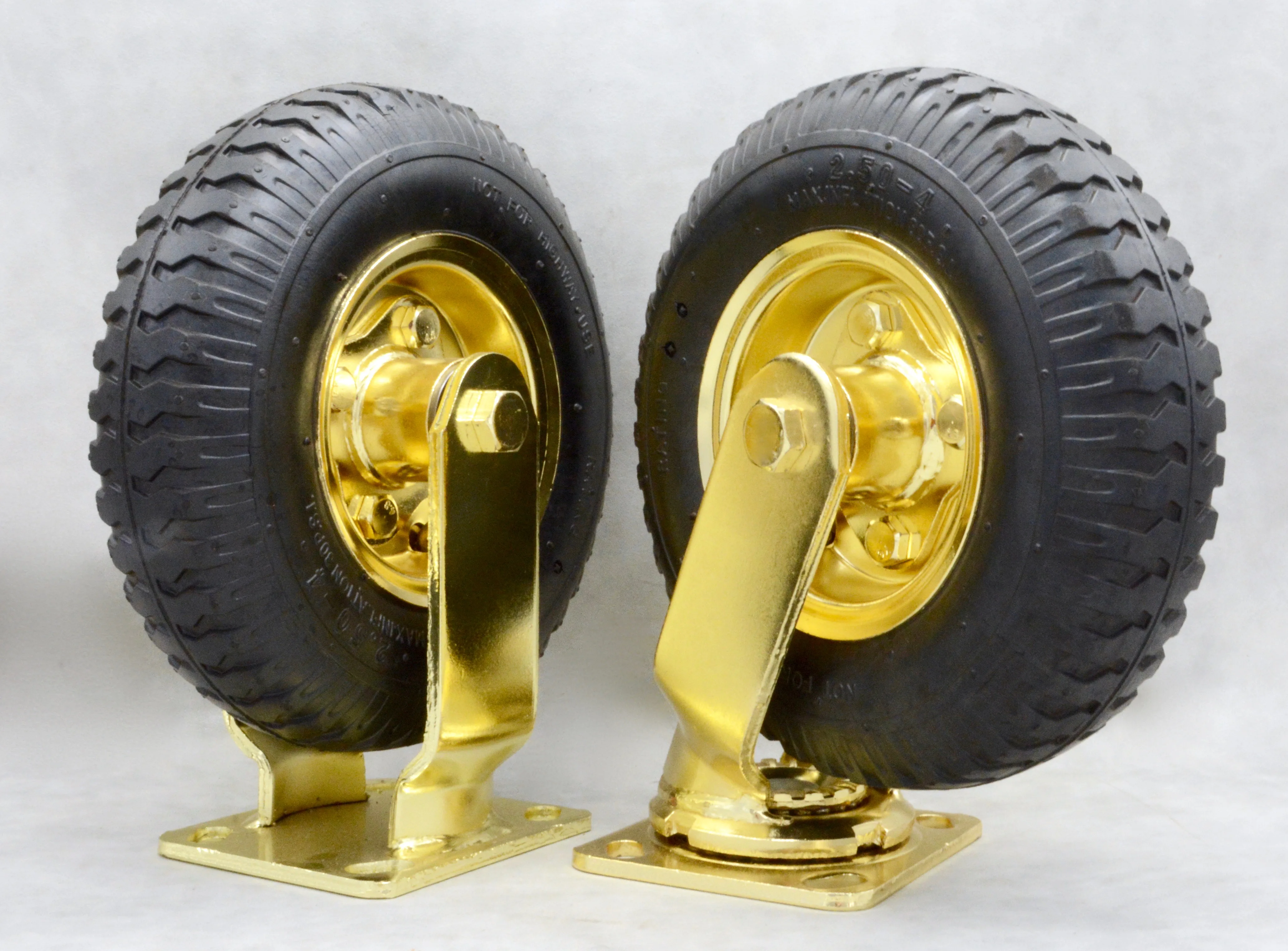 SS gold color hotel luggage cart wheels gold hotel wheel caster wheels