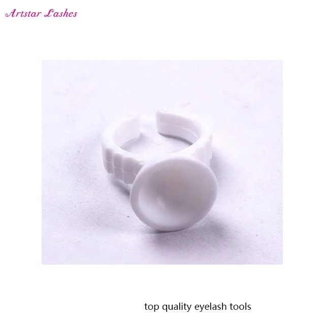 
2018 newest Disposable plastic adhesive holder eyelash extension glue ring 
