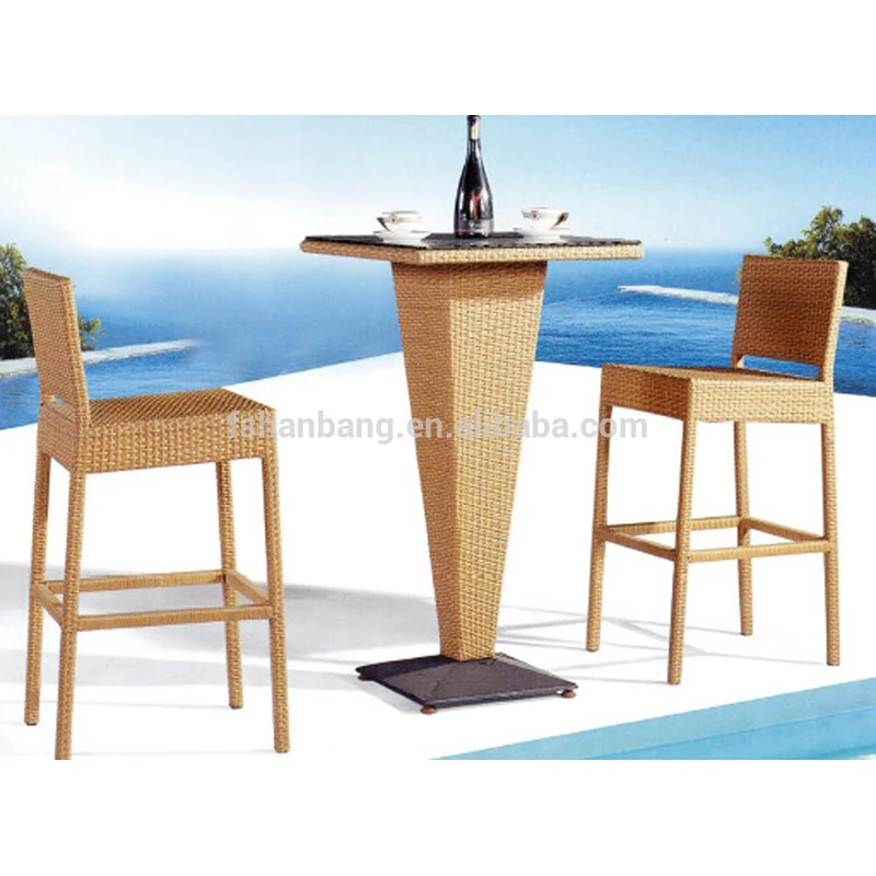 Новый дизайн, Лидер продаж, современный синтетический пластиковый ротанговый барный стул, высокий стул