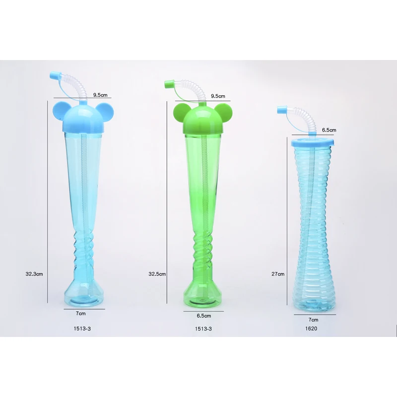 High Quality Plastic Cartoon Kids Yard Cup Drinking Juice straw cup