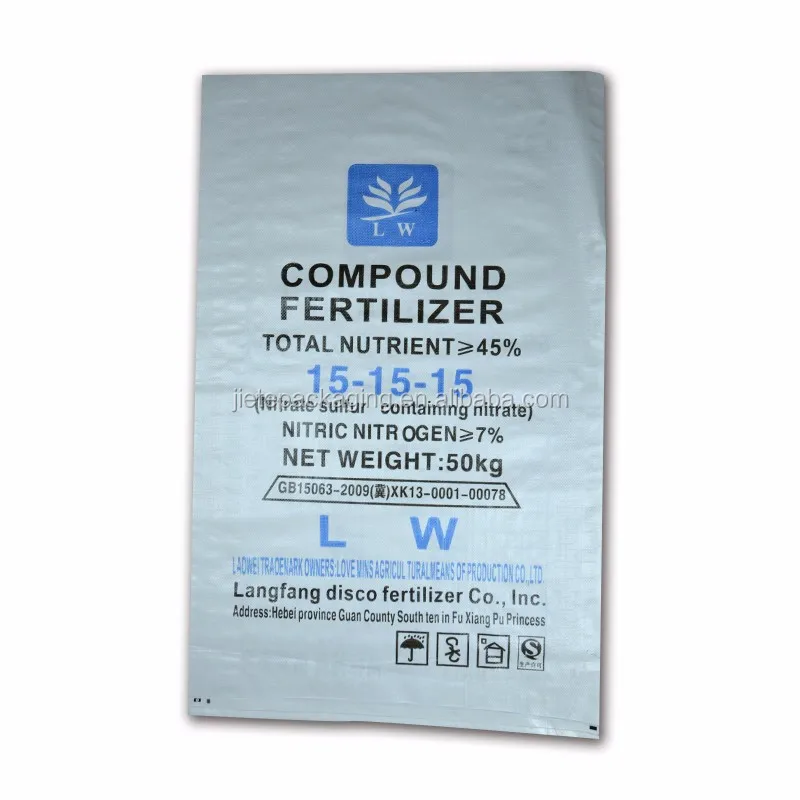 Polypropylene material pp woven bag cheap agriculture use 25kg compound fertilizer bags sacks