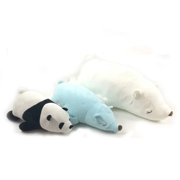 
Factory Decorative Cartoon Super Soft Plush Stuffed Led Lying Toy Bear 