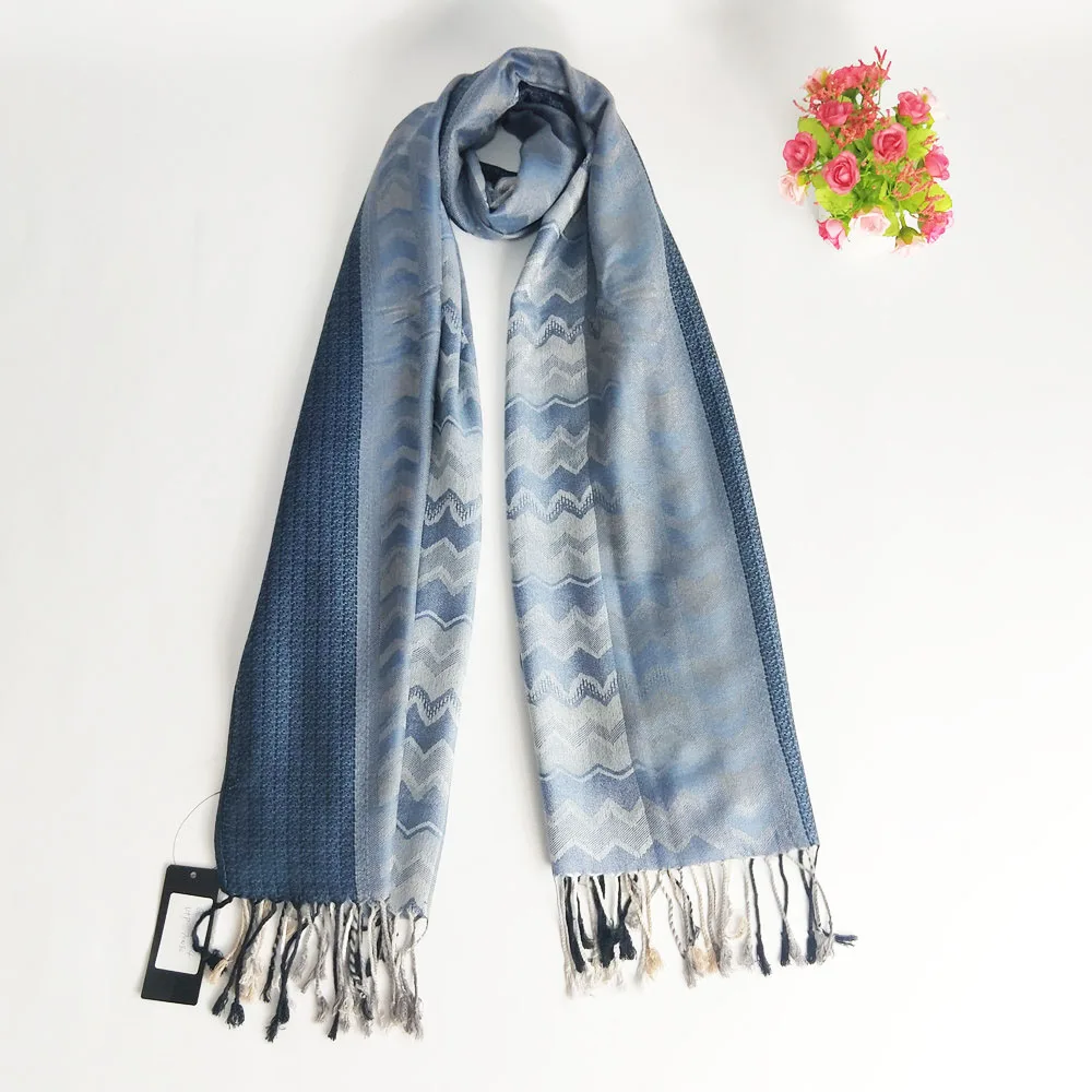 Simple elegant raised grain lady tassel pashmina scarf wholesale