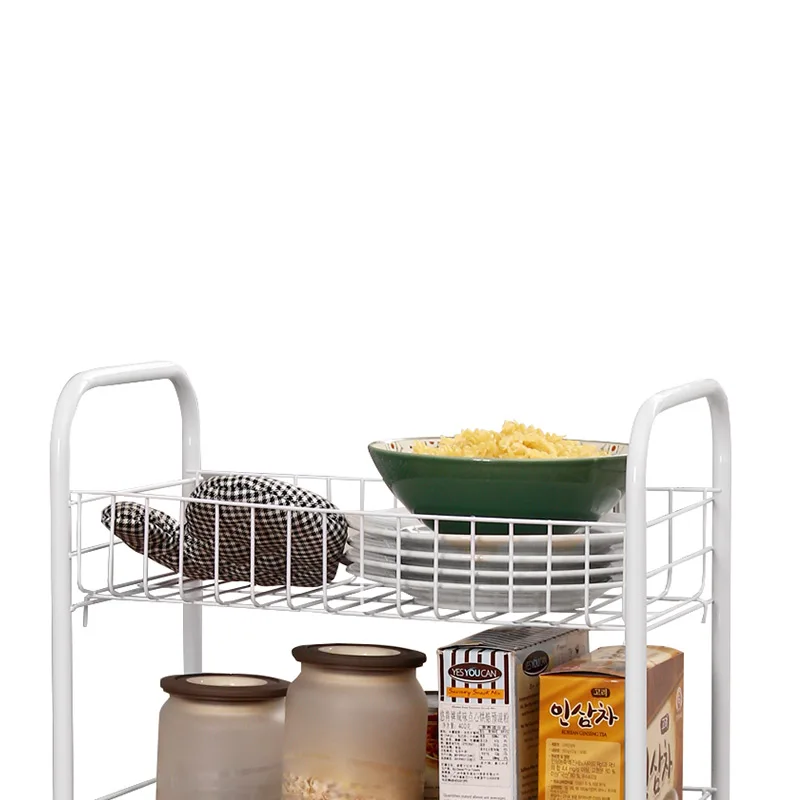 3 Tier Trolley Utility Rolling Cart with Large Storage and Wheels for Office Kitchen,Bedroom,Bathroom Food Storage Basket Stand