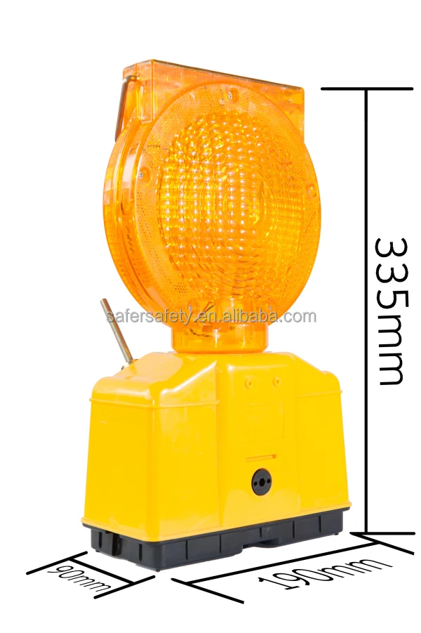 PC Lens 2pcs super bright LED red solar flasher warning light led traffic barricade light