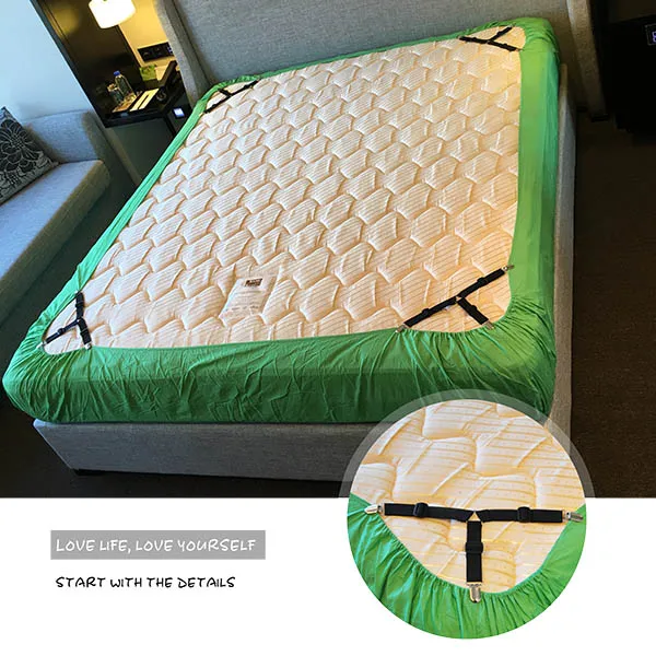 
Best after-sale service One-step service support adjustable mattress blankets elastic bed sheet straps fastener holder strap 