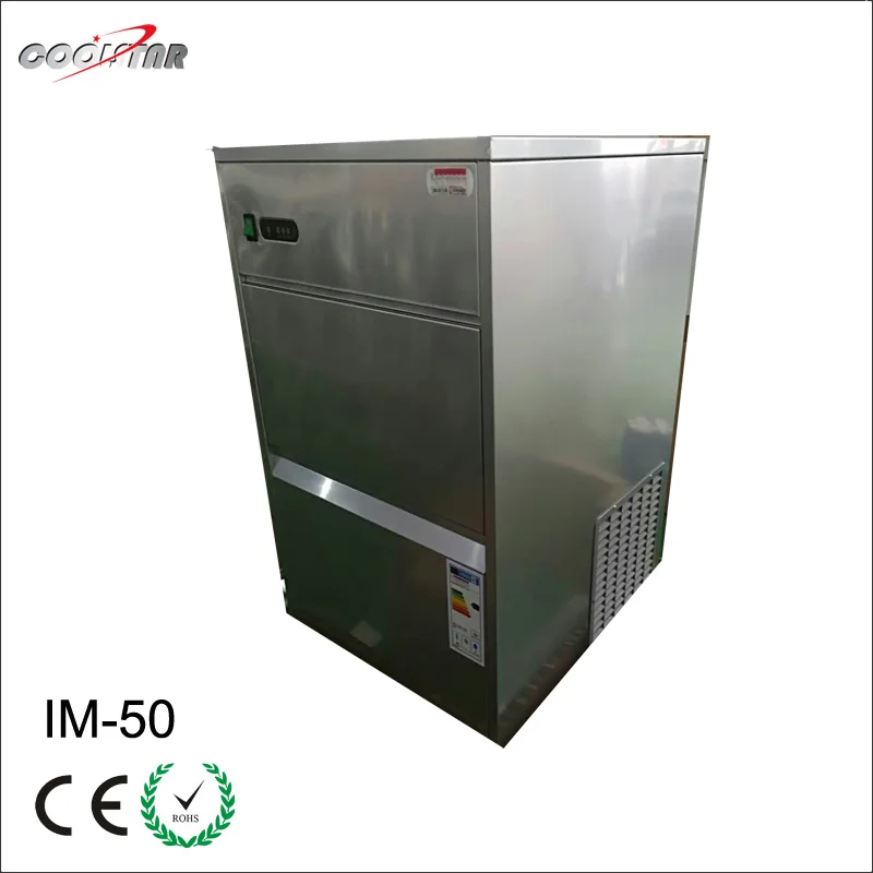 50 кг/день, печатная плата из нержавеющей стали, производитель кубиков льда с кубиком льда