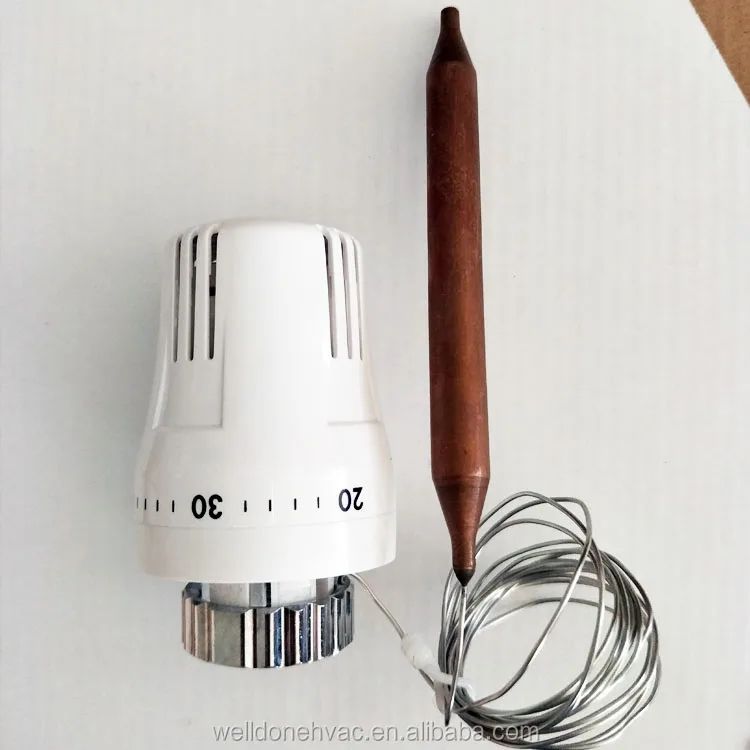 Remote control Sensor Thermostatic Capillary Controller floor Heating Radiator Thermostat Head
