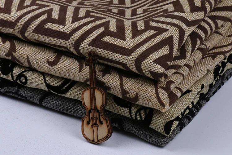 
Free khaki home textile embroidery living room furniture flock sofa fabric samples 