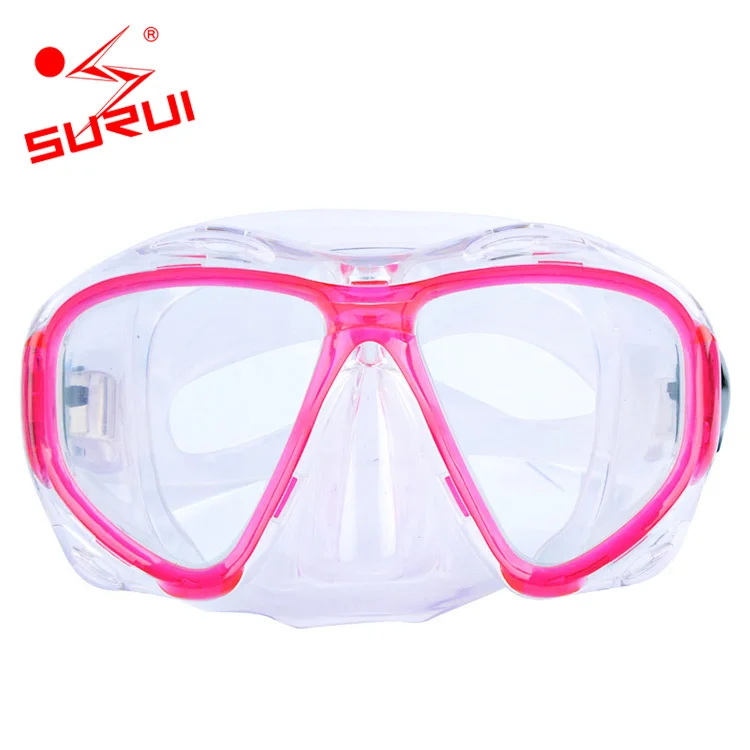 Silicone Tempered Glass Snorkel Custom Scuba Diving Mask for Adult