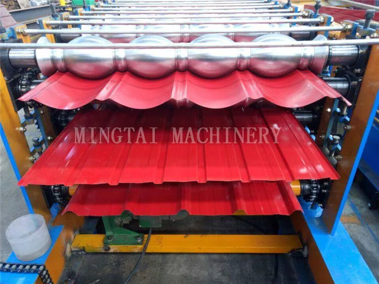 Roofing Sheet Colored Steel Glazed Tile Metal Coil Roll Forming Machine