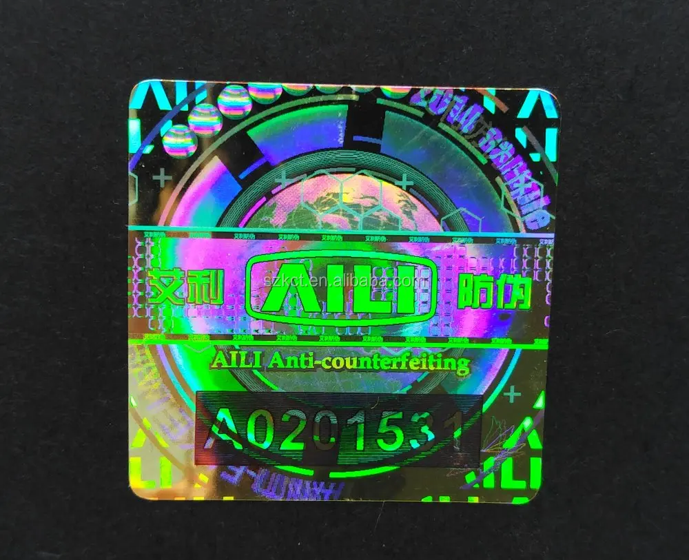 True color 3D Tamper Evident Hologram sticker