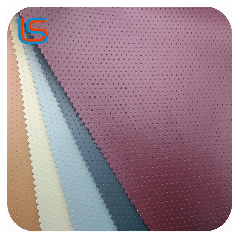 High quality pvc car seat embossed pvc leather chinese manufactory with cheap fish backing