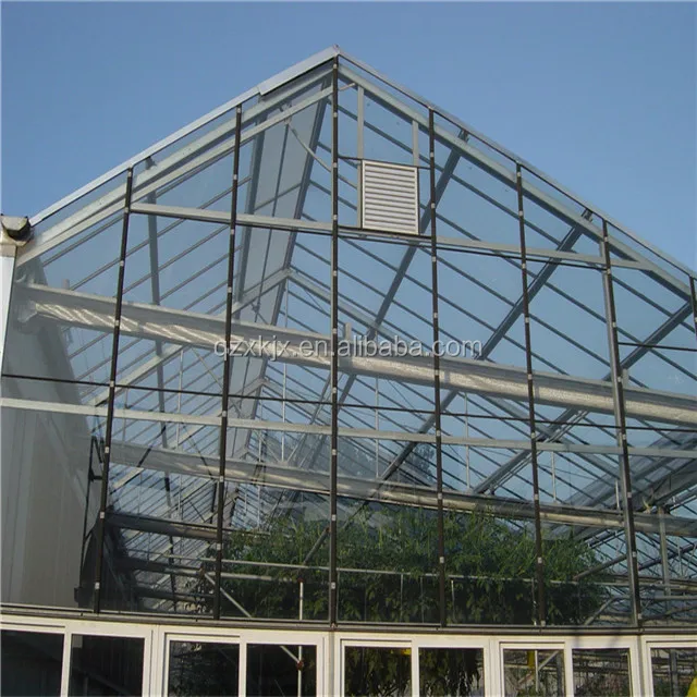 Intelligent control tempered greenhouse glass climate control system