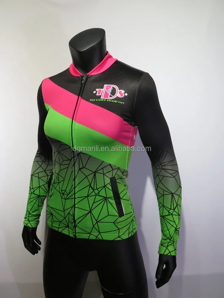 Polyester fabric with fleece lining winter cheerleading warm up jacket with rhinestones