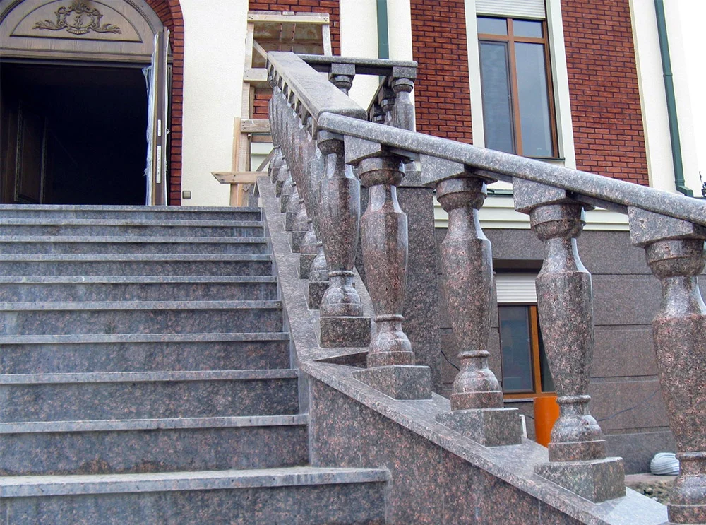 
Flamed polished cheap natural red grey black labradorite granite stone balusters buy wholesale 