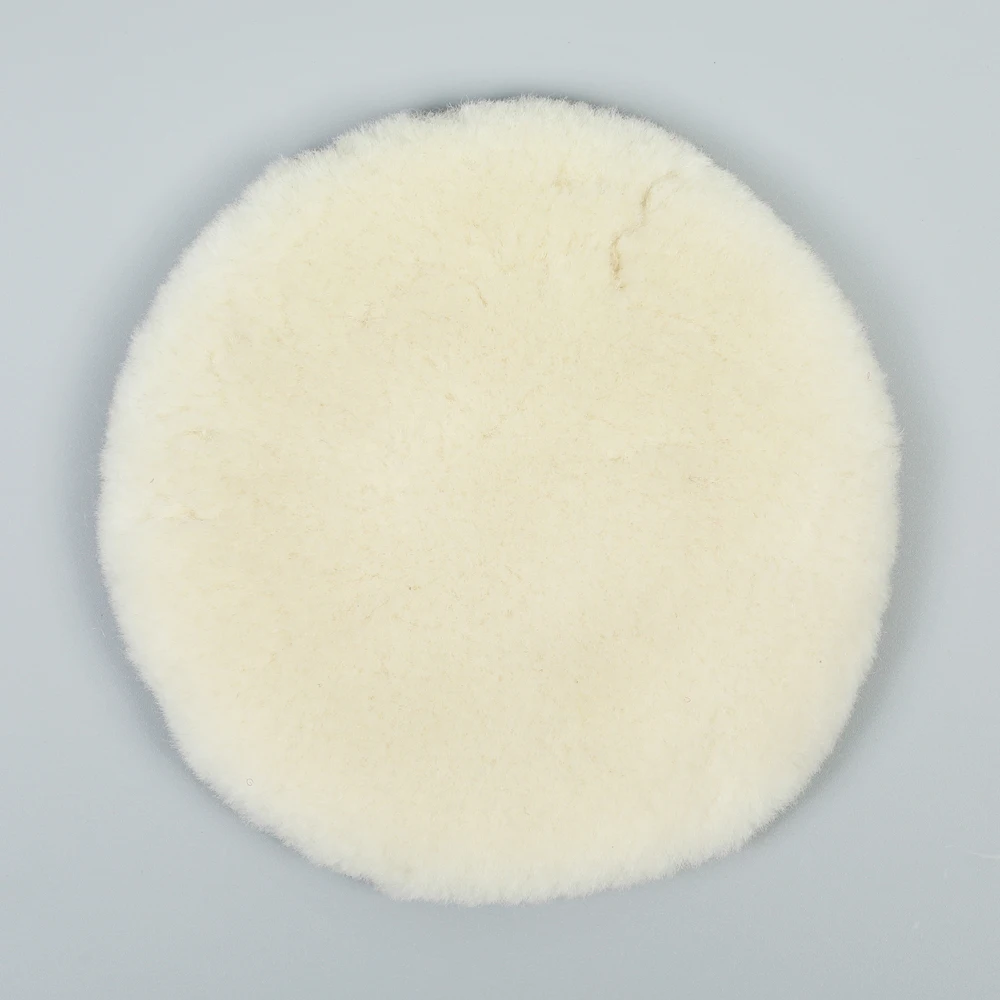Multi Sizes Auto-stick Genuine Sheep Skin Polishing Pad Natural Lamb Wool Buffing Pad for Car Furniture