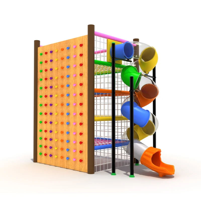 China kids amusement indoor outdoor plastic garden tube slide playground equipment garden