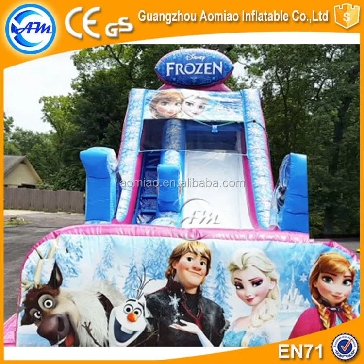 Huge Inflatable stair kids sliding toys frozen snow water slide with detachable pool