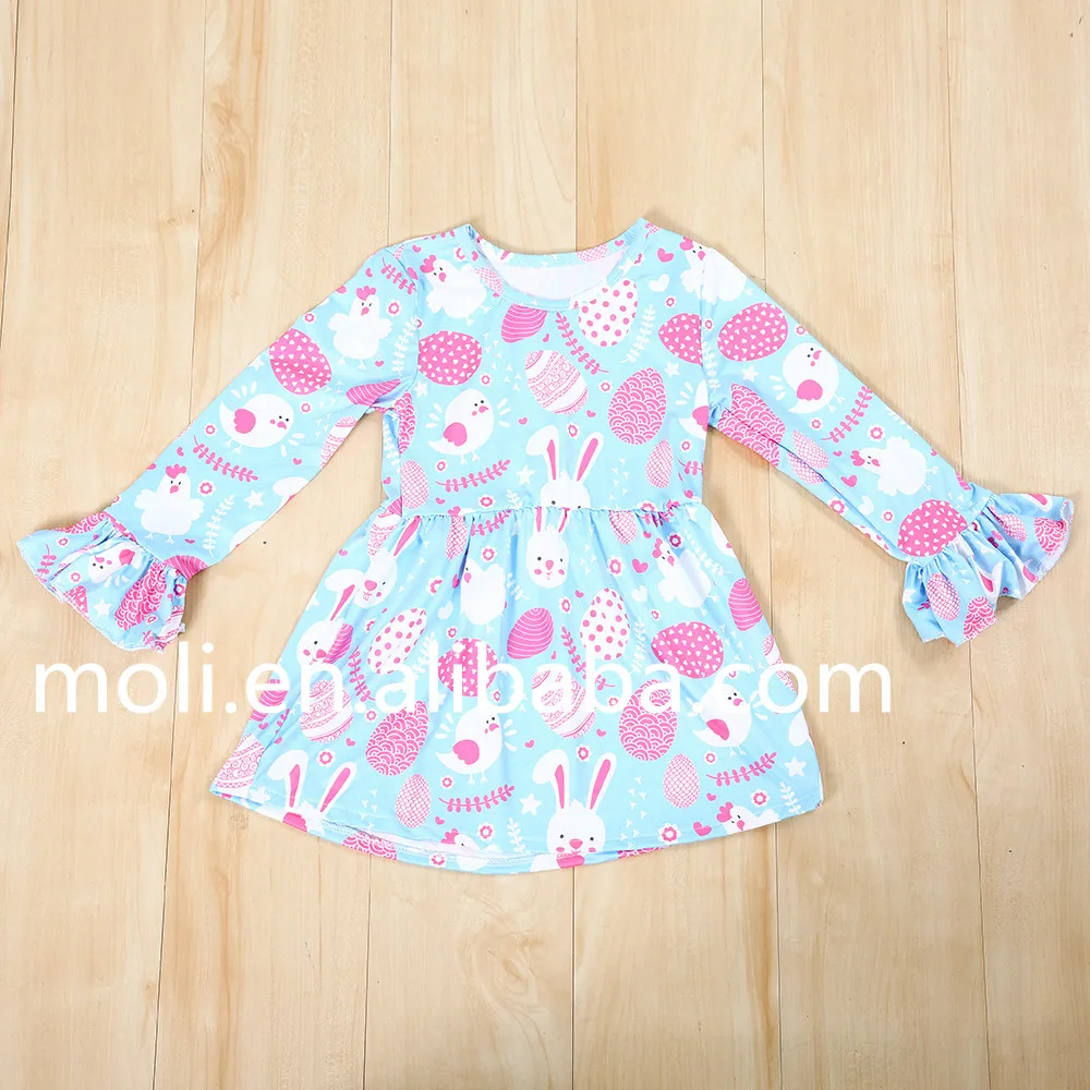 
Оптовая Продажа Весна Детские платья с длинным рукавом рябить детские хлопчатобумажные платья конструкций 
