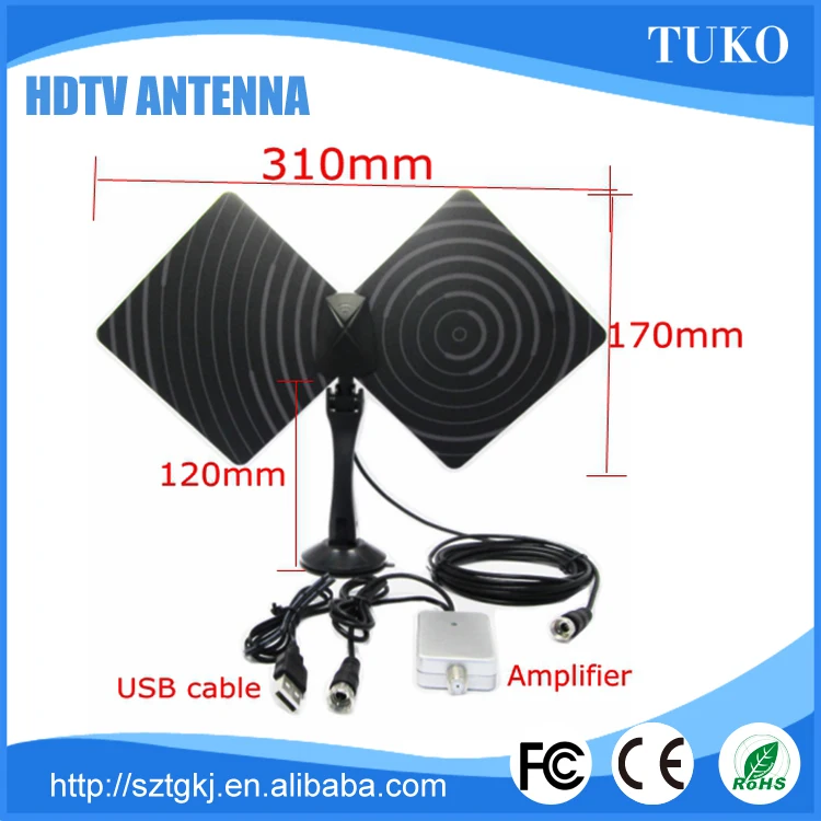 Для продажи новейших плоский тонкий крытый активное 25dbi цвет uhf hdtv антенны для тв