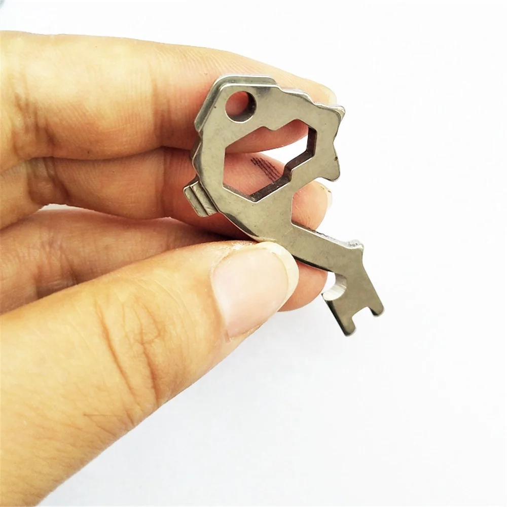 20 In 1 Outdoor Survival Keychain Tool EDC Gear Multi Tools Pocket Camping Wrench Opener Portable Tools Screwdriver Key Hanging