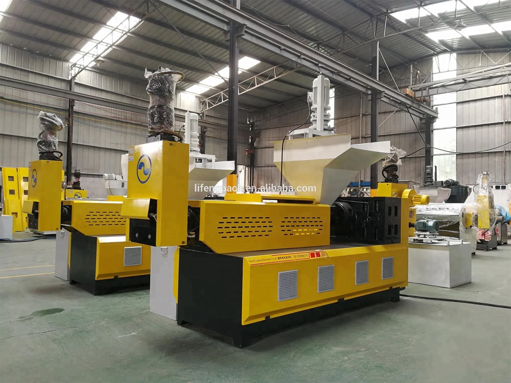 Double Stage PP PE ABS Film Granulation Pelletizer Cost Extruder Machine Plastic Recycling Price