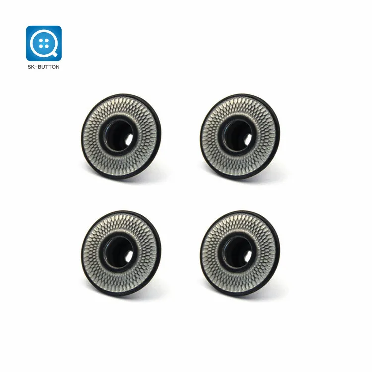 SK high quality custom made vintage silver raised Denim Rivets metal buttons custom for jackets