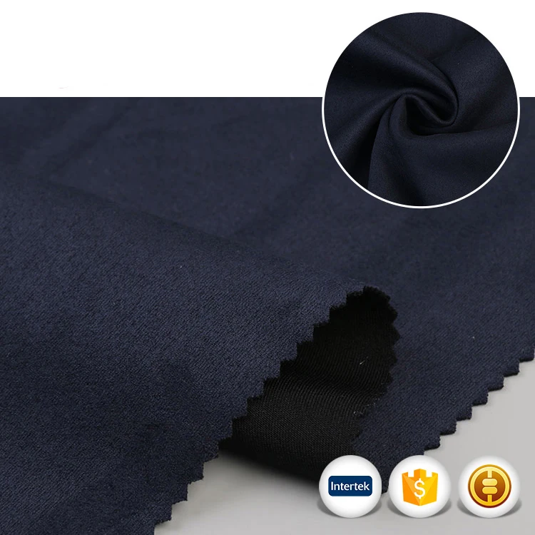 Jackets coat 96% polyester 4% spandex knitting suede scuba suede fabric