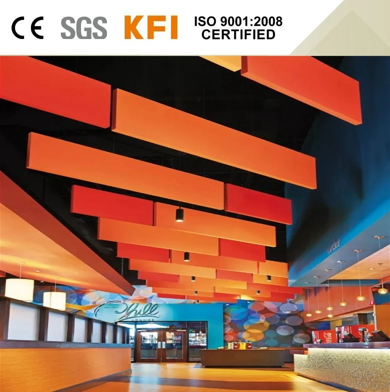 Attractive fiberglass suspended acoustic ceilings