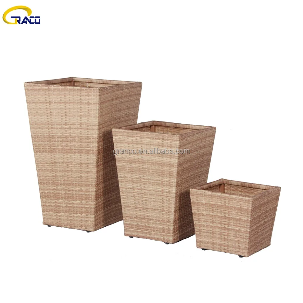 
Various Garden Planter Poly Rattan Flower Pot with Large Size 