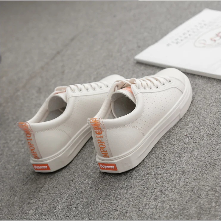 2019 Summer Breathable Popular Women White Shoes Students Casual Flat Shoes