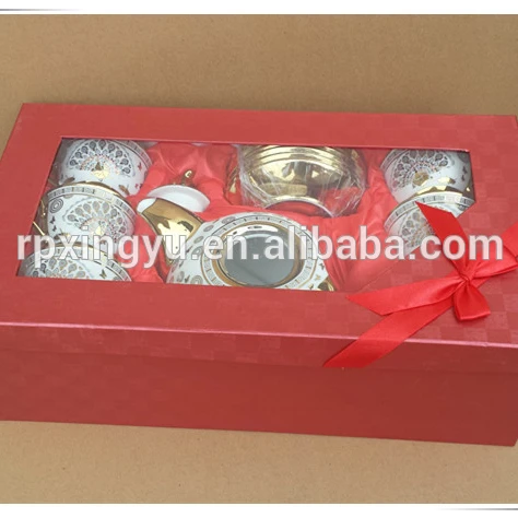 
13pcs turkish coffee set, gold plated tea set, tea cup and saucer 