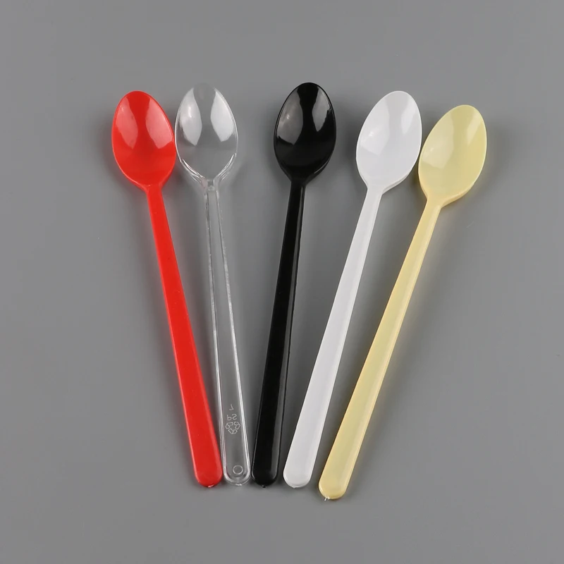 JBelle Long 183mm Long Handle Soda Disposable Hard Plastic Spoon