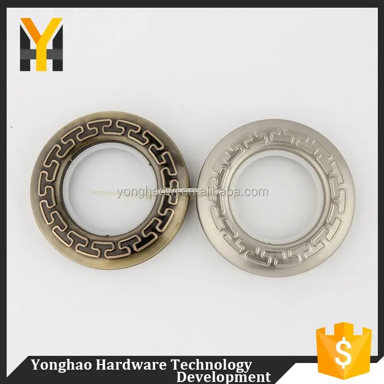 New coming contemporary colorful eyelet ring plastic beautiful curtain rod rings